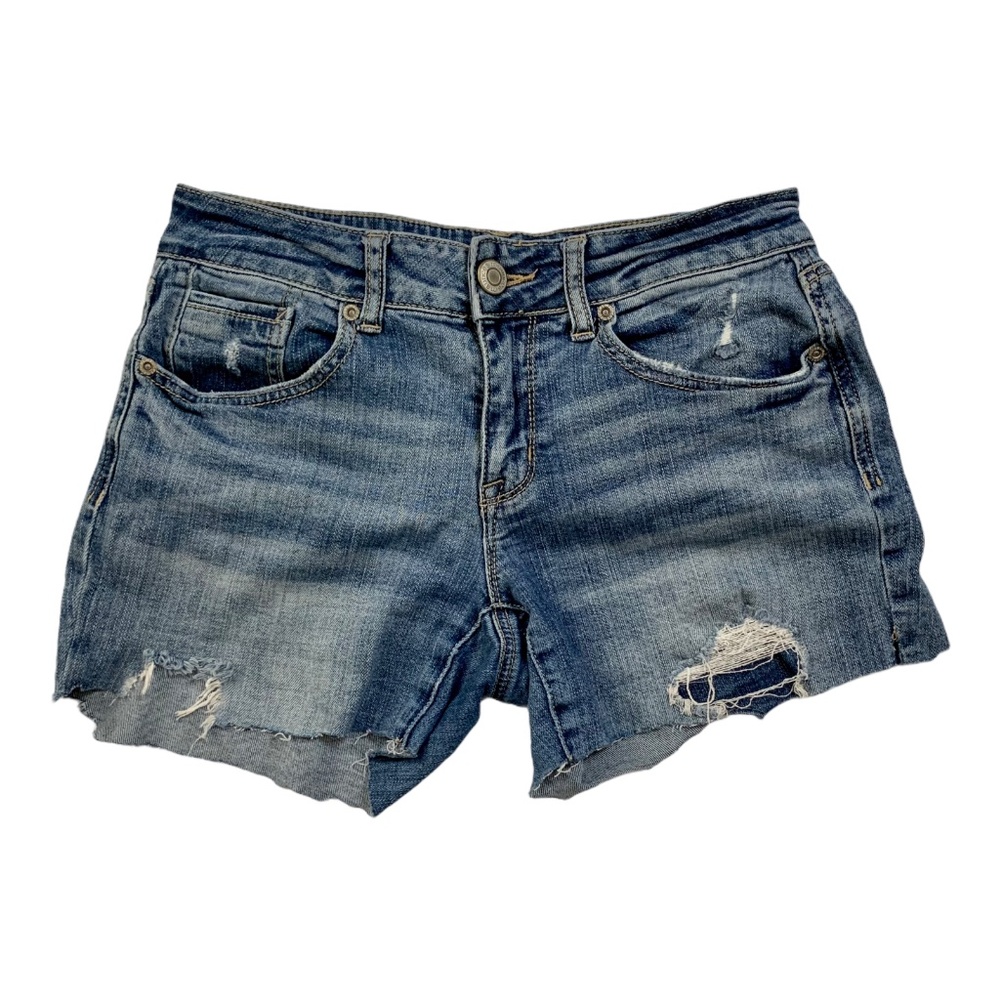 Maurices Blue Jean Shorts Distressted Denim